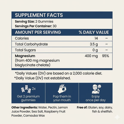 Magnesium Bisglycinate Gummies (400mg)